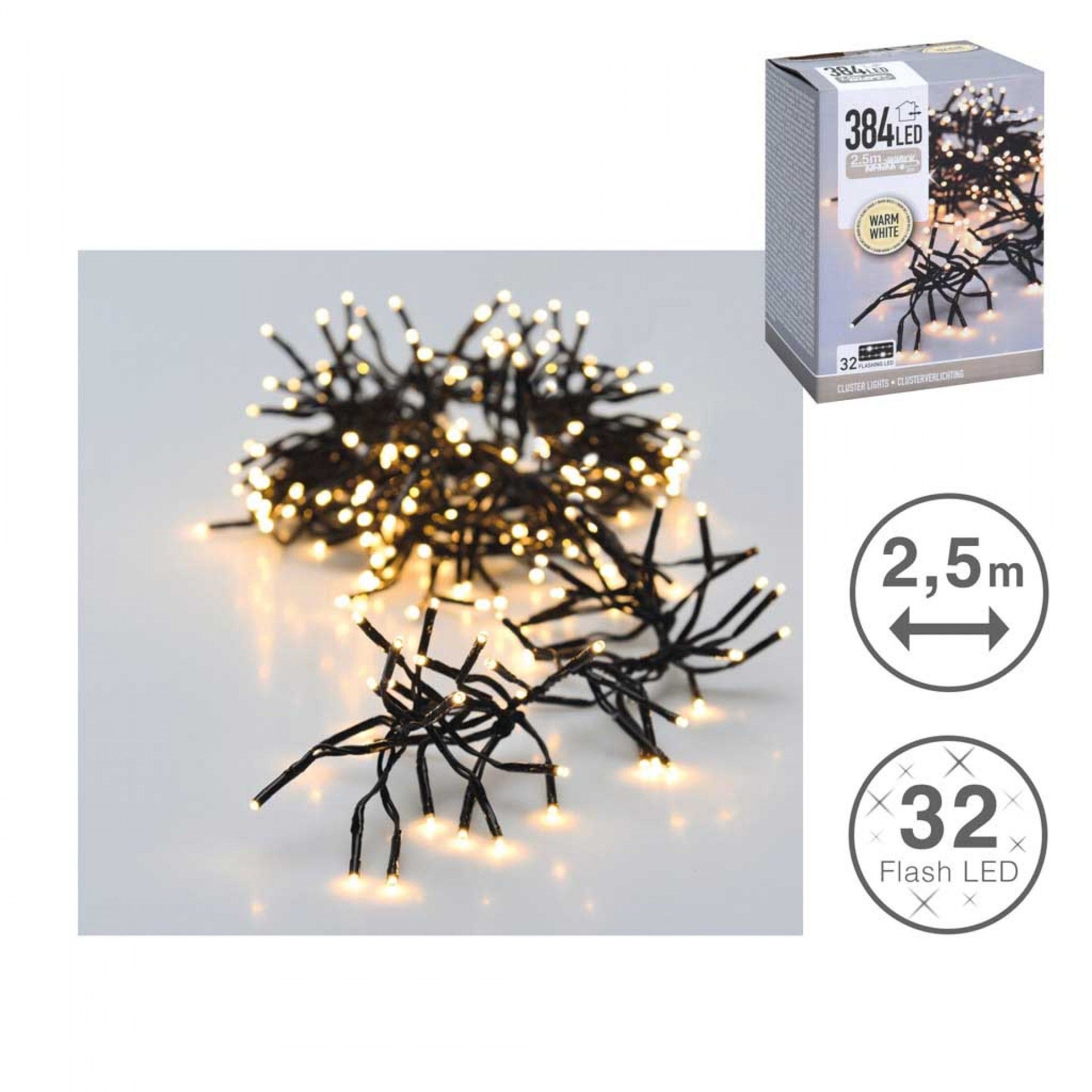 Grinalda 384 Leds Luz Quente