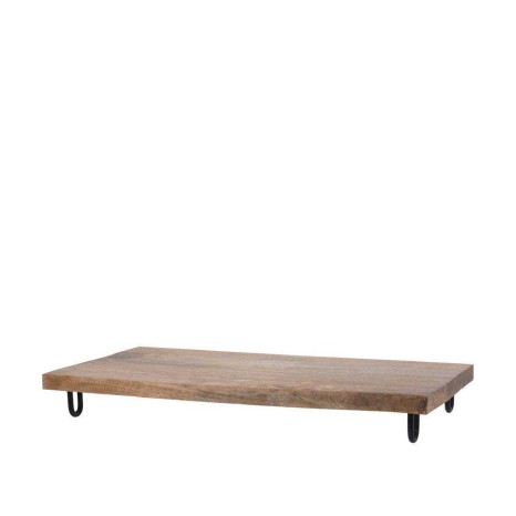 Bandeja Servir Madeira Retangular Com Pés 49X25X6CM - Image product