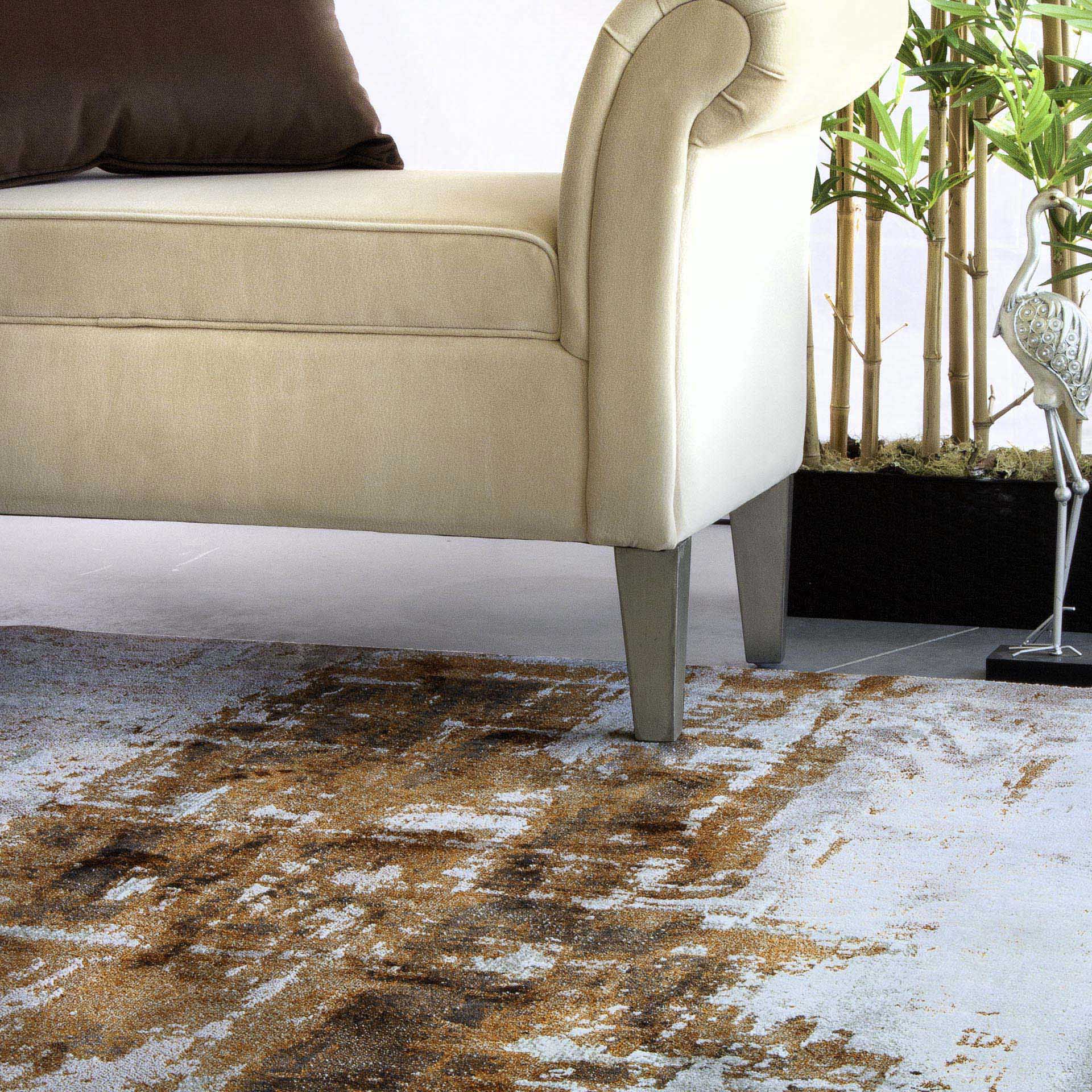 Patina Tapete 135X200cm Bege/Laranja