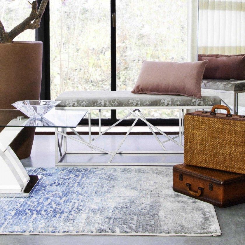 Sierra Tapete 135X200cm Azul/Cinza Sierra Tapete 135X200cm Azul/Cinza