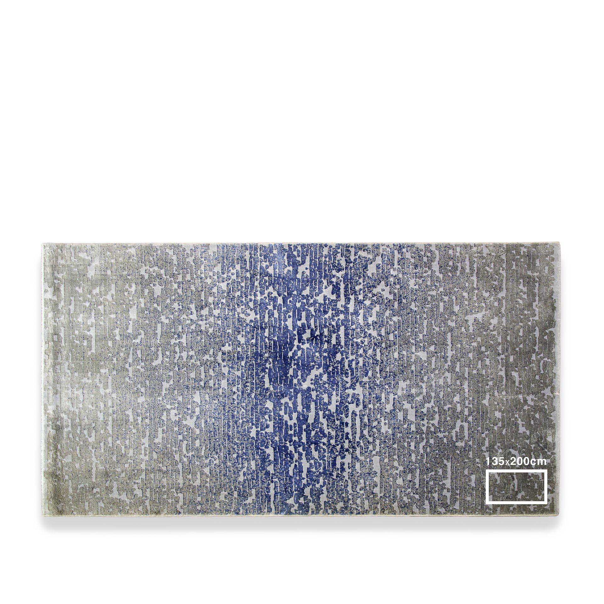 Sierra Tapete 135X200cm Azul/Cinza