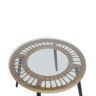 Conjunto 2 Cadeiras Rattan + Mesa Apoio 55X55X47cm Conjunto 2 Cadeiras Rattan + Mesa Apoio 55X55X47cm