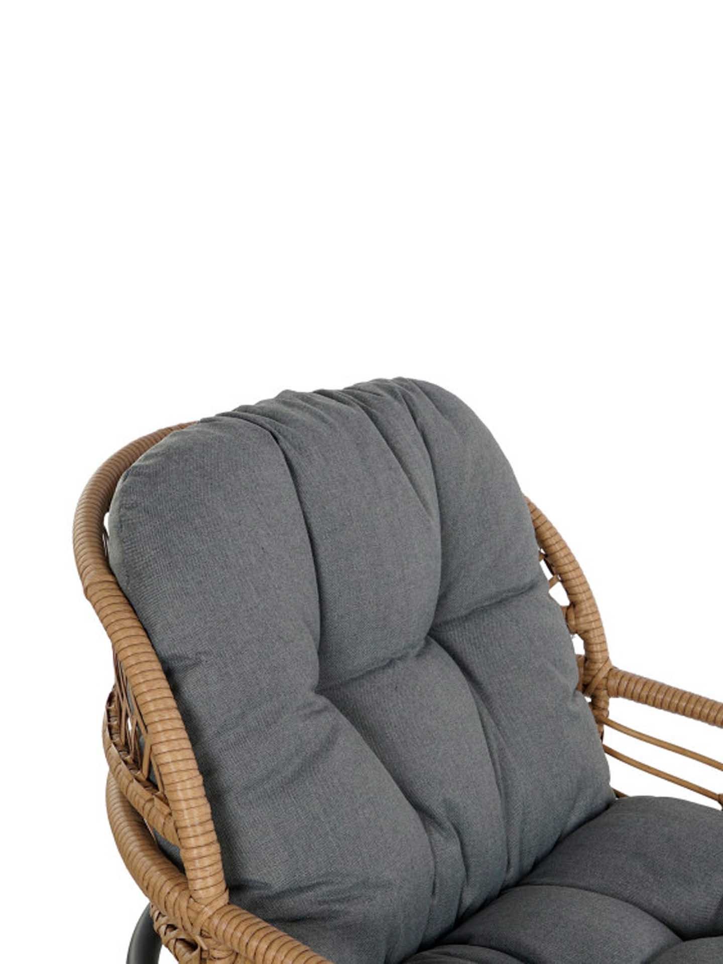 Conjunto 2 Cadeiras Rattan + Mesa Apoio 55X55X47cm