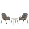 Conjunto 2 Cadeiras Rattan + Mesa Apoio 55X55X47cm Conjunto 2 Cadeiras Rattan + Mesa Apoio 55X55X47cm
