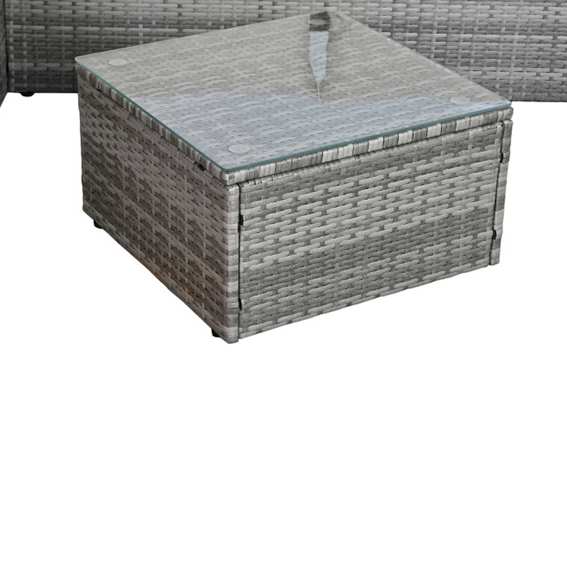 Conjunto Sofá Rattan + Mesa Apoio 195X130X62cm