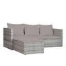 Conjunto Sof� Rattan + Mesa Apoio 195X130X62cm