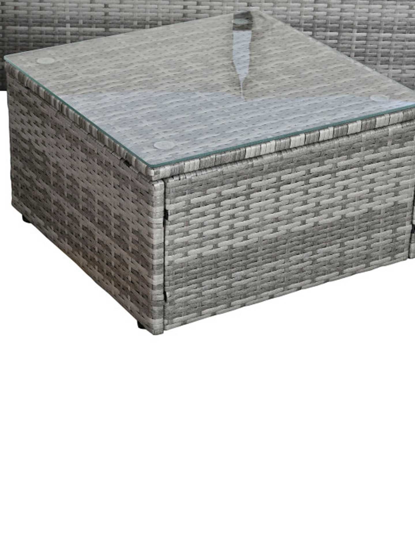 Conjunto Sofá Rattan + Mesa Apoio 195X130X62cm
