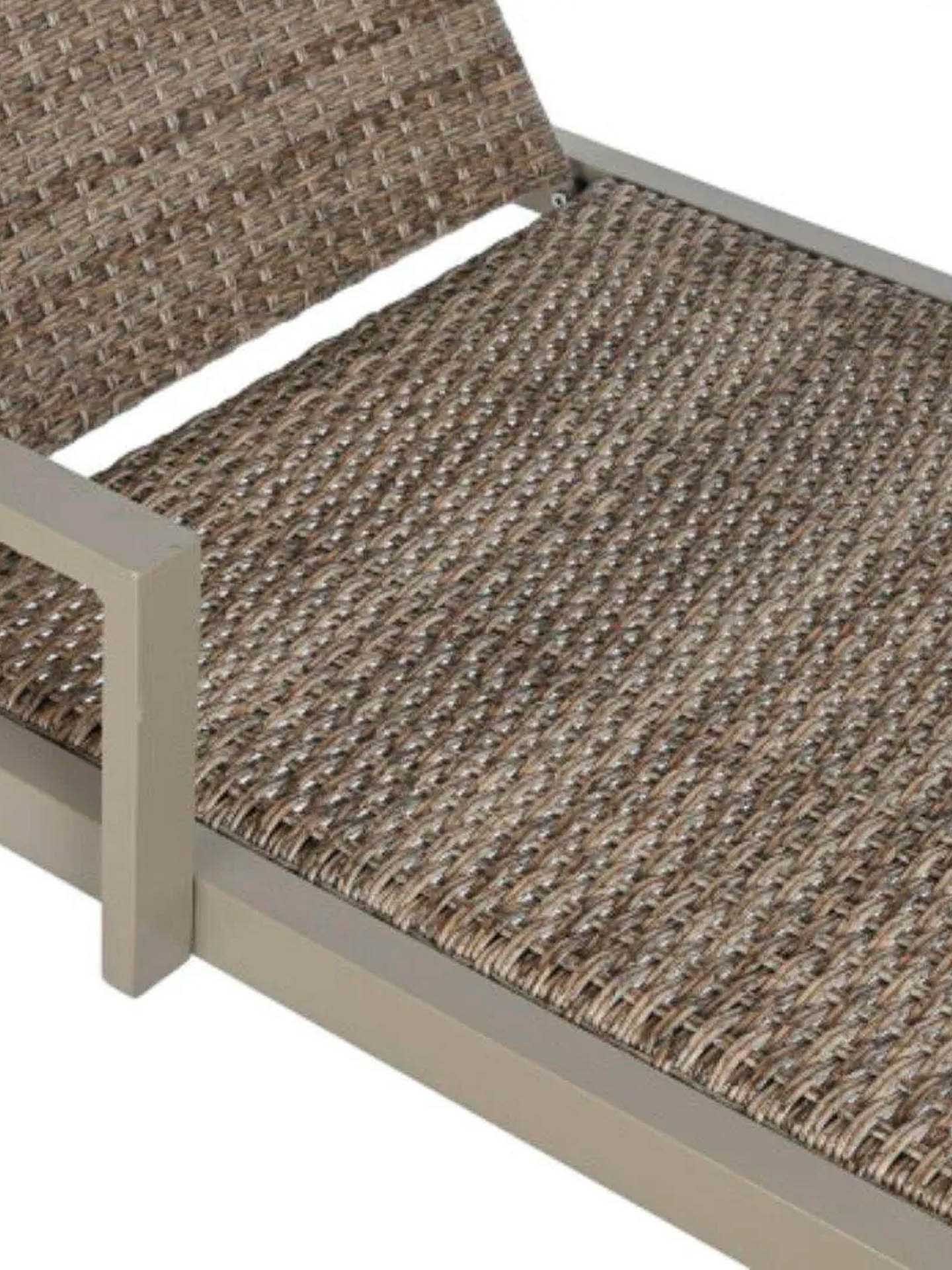Espreguiçadeira Rattan / Alumínio 195X78X30cm