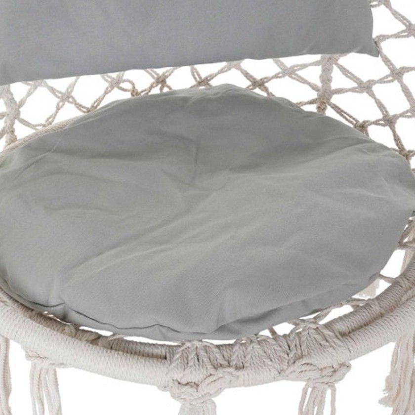 Cadeira Baloiço Algodão / Bambu 82X62X123cm Cadeira Baloiço Algodão / Bambu 82X62X123cm