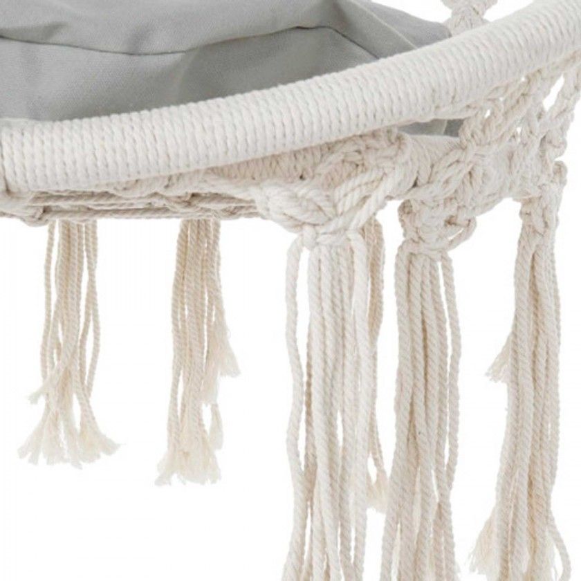 Cadeira Baloiço Algodão / Bambu 82X62X123cm Cadeira Baloiço Algodão / Bambu 82X62X123cm
