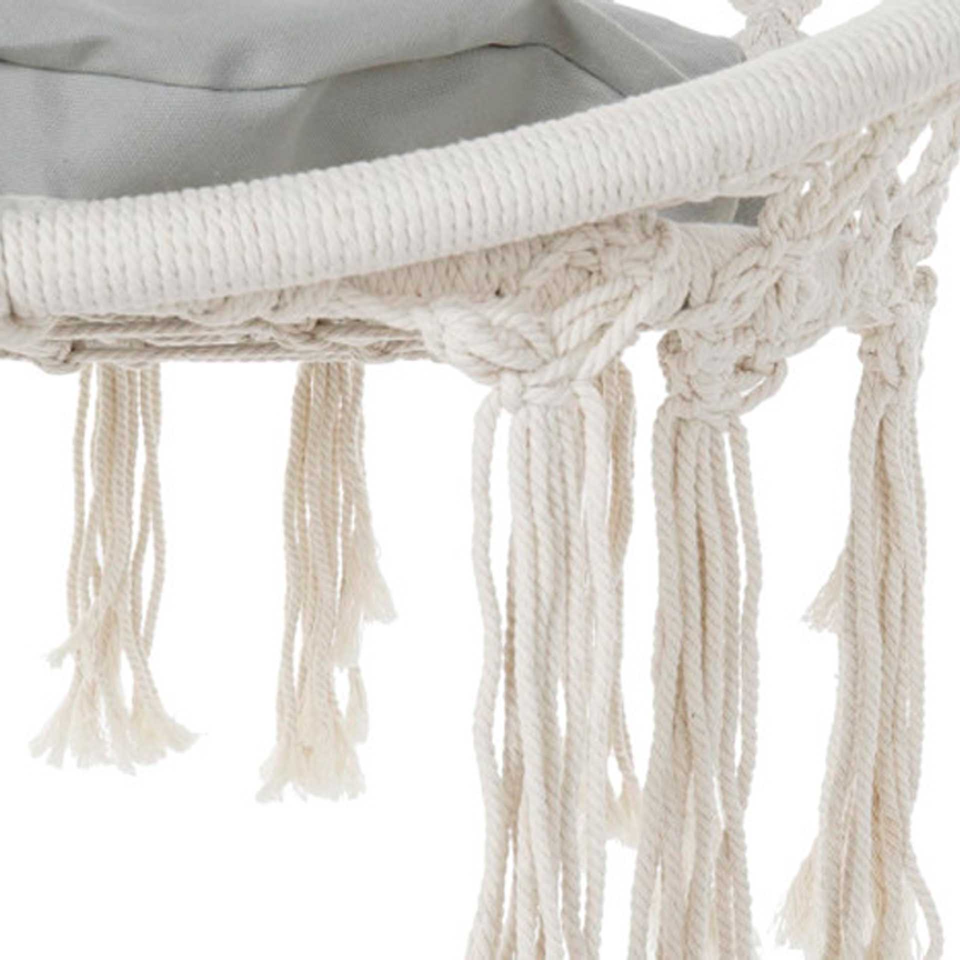 Cadeira Baloiço Algodão / Bambu 82X62X123cm