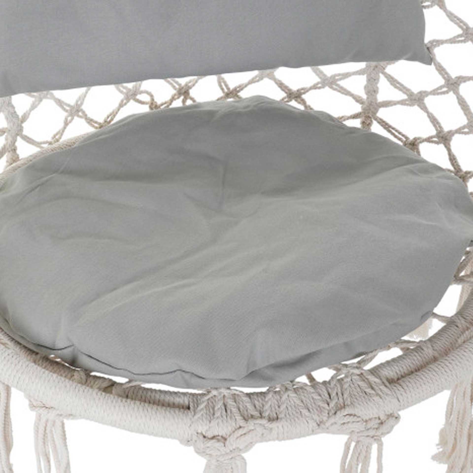Cadeira Baloiço Algodão / Bambu 82X62X123cm