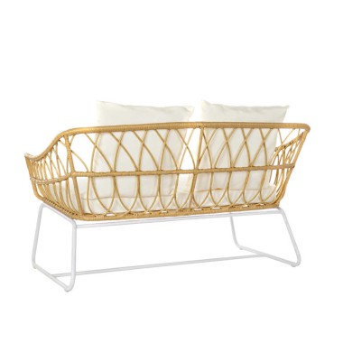 Sofá Rattan / Metal 132X58X80cm