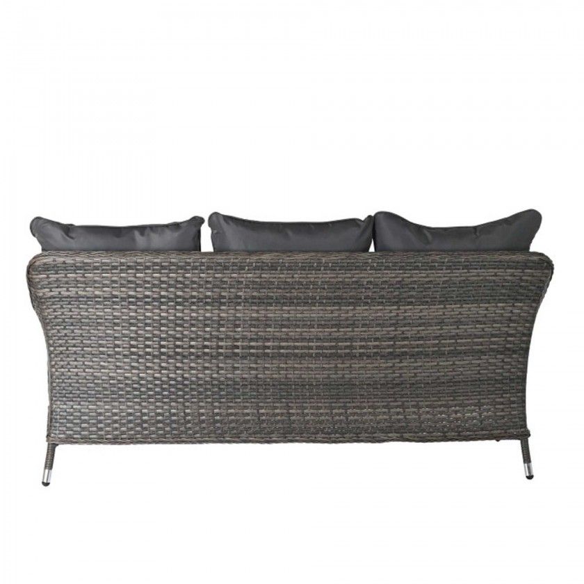 Conjunto 3 Sof�s Rattan + Mesa Central 175X73X81cm