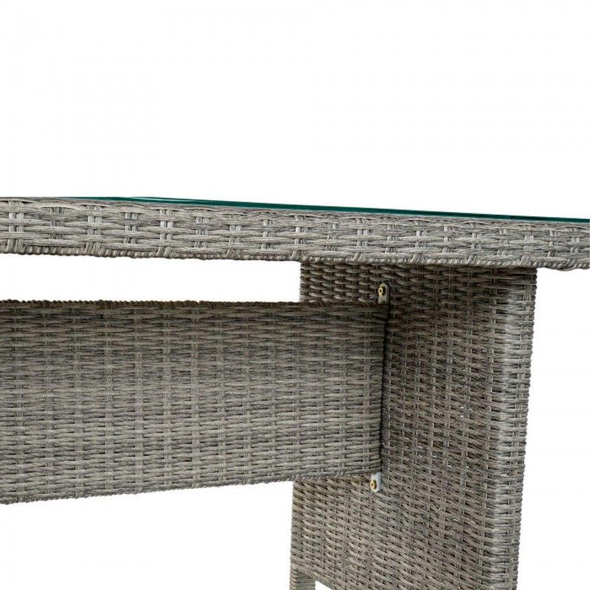 Conjunto 2 Sofás Rattan + 2 Bancos + Mesa Central 267X204X90cm Conjunto 2 Sofás Rattan + 2 Bancos + Mesa Central 267X204X90cm