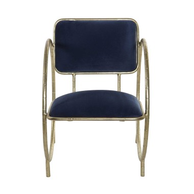Cadeira Bronze Veludo 50X70X70CM Circulo