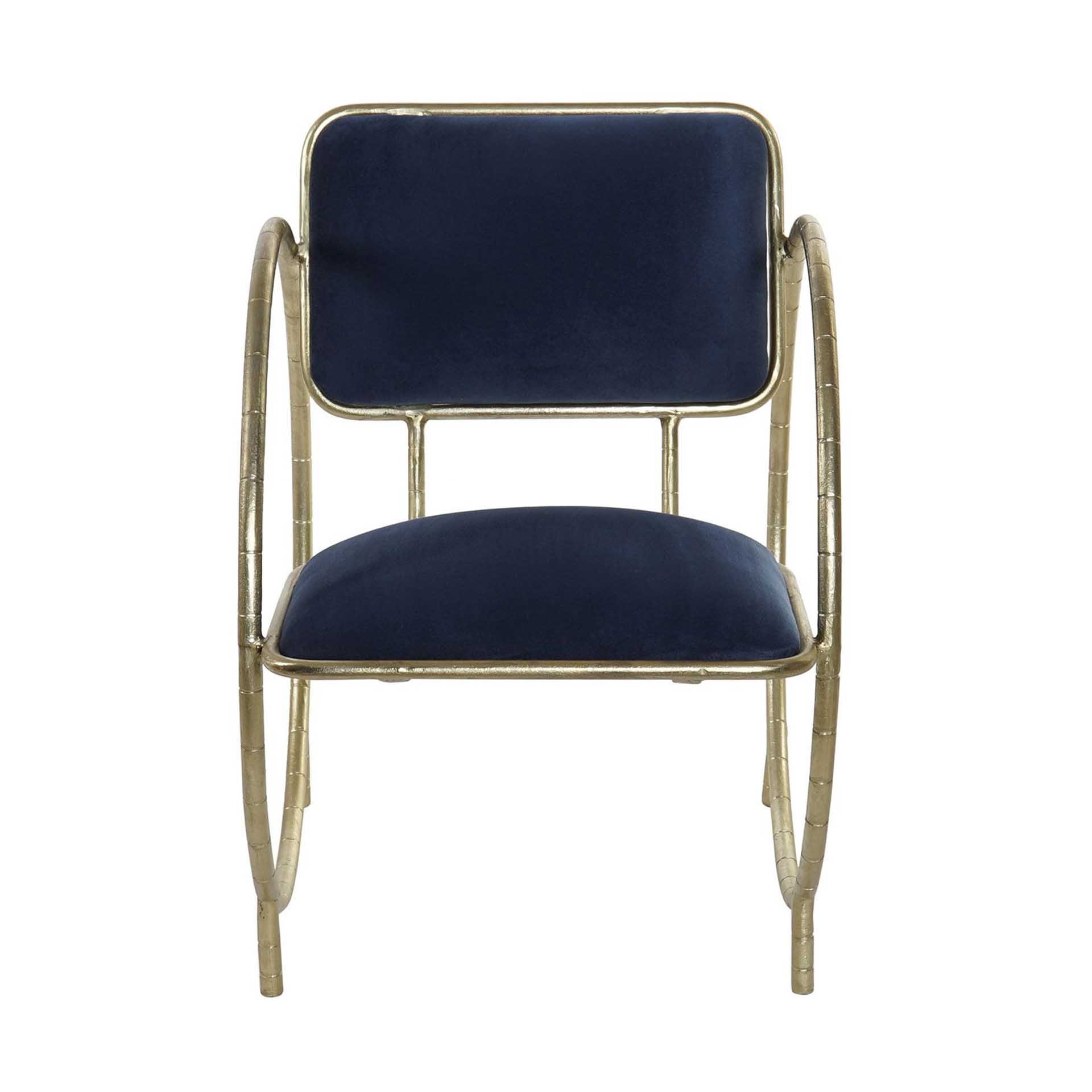 Cadeira Bronze Veludo 50X70X70CM Circulo