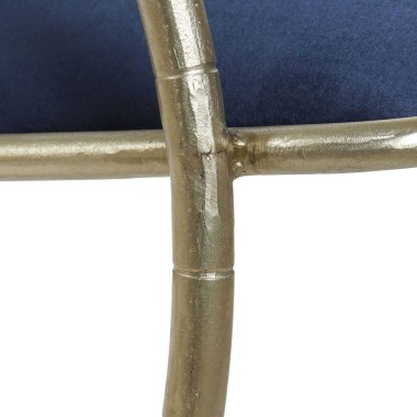 Cadeira Bronze Veludo 50X70X70CM Circulo