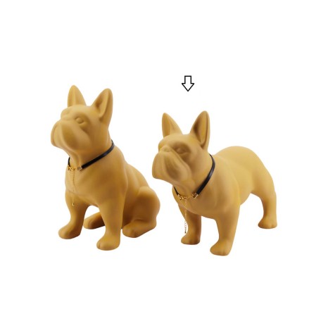 Escultura Bulldog Vertical Ocre 25X14X30cm - Image product