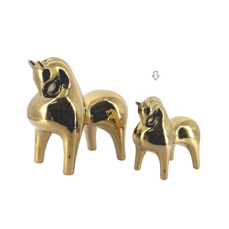 Escultura Cavalo Dourado 28X12X25cm - Image product