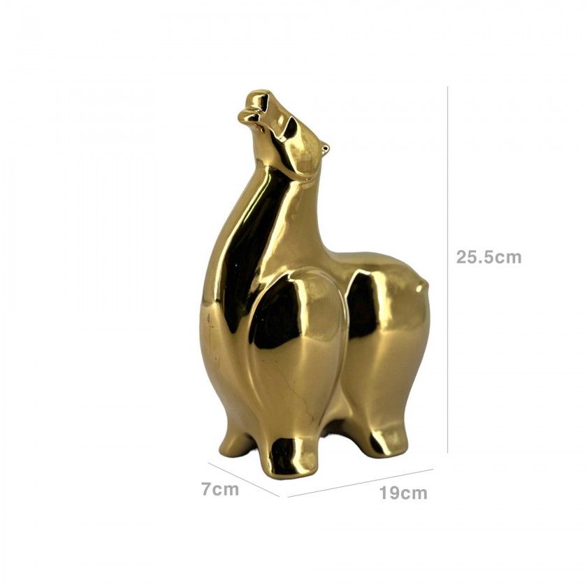 Escultura Cavalo Dourado 19X7X25.5cm Escultura Cavalo Dourado 19X7X25.5cm