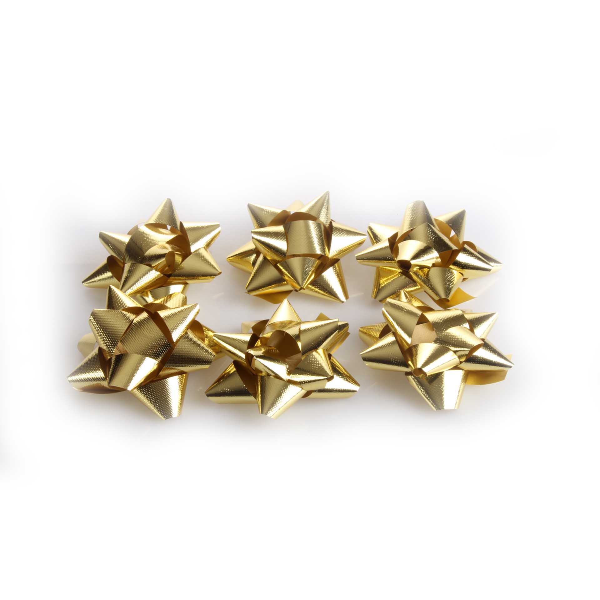 Laço Estrela Metal Dourado 18mm Pack 6