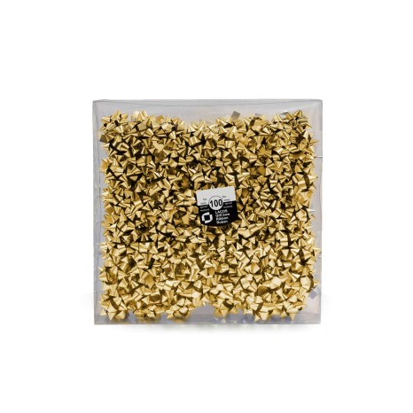 Laço Estrela 10mm Metal Dourado Caixa 100 - Image product