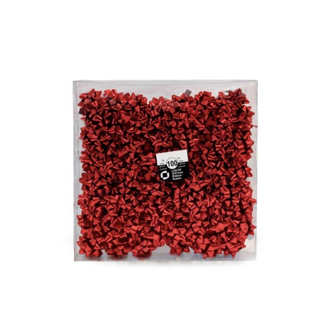 Laço Estrela 10mm Metal Vermelho Caixa 100 - Image product
