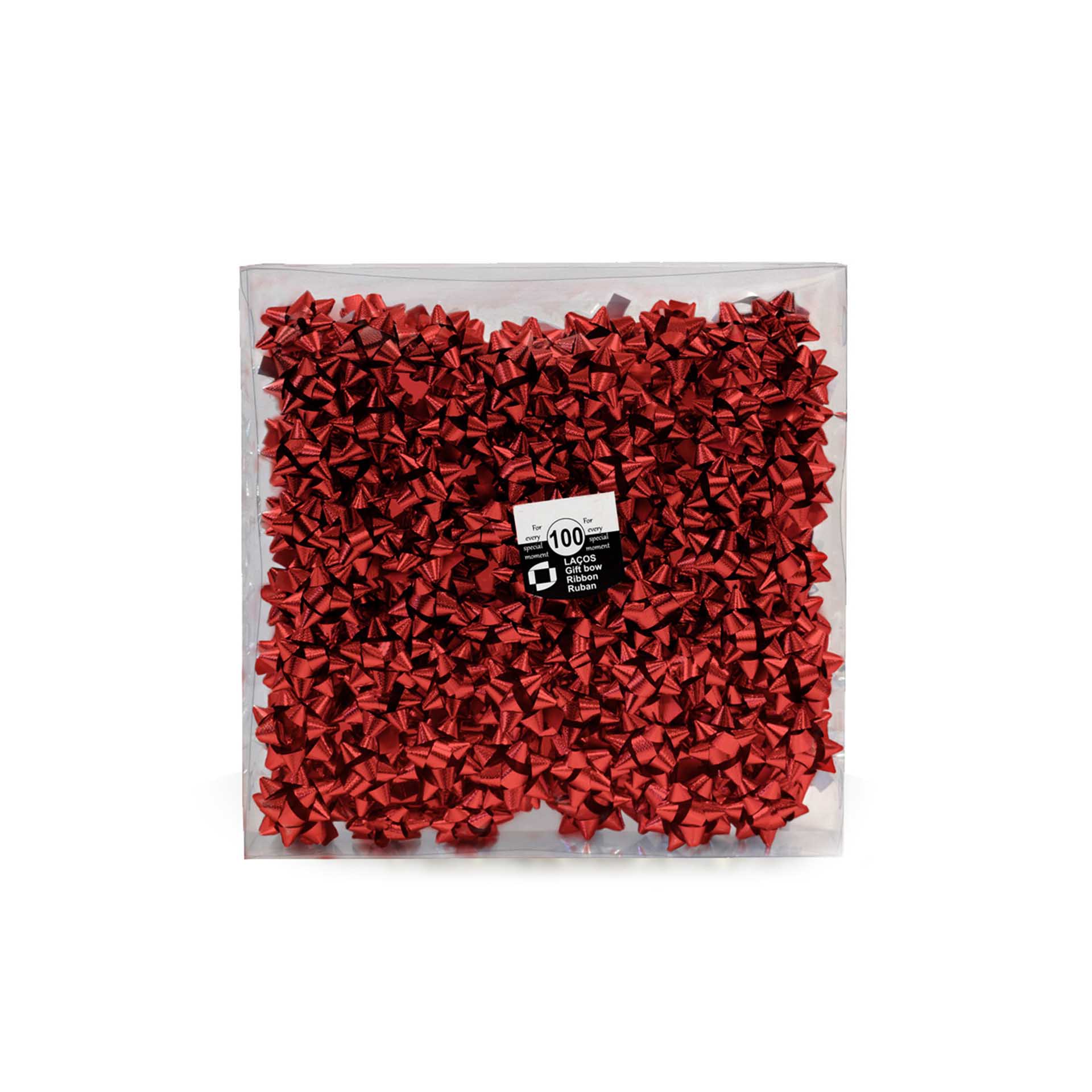 Laço Estrela 10mm Metal Vermelho Caixa 100