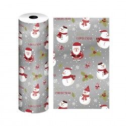 Bobine Papel Embrulho Celuloso Natal 4kg 62cm Bonecos