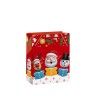 Saco Papel Natal Vermelho Bonecos 50X18X70cm Saco Papel Natal Vermelho Bonecos 50X18X70cm