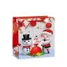 Saco Papel Natal Vermelho Pai Natal 40X18X50cm Saco Papel Natal Vermelho Pai Natal 40X18X50cm