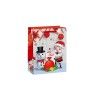 Saco Papel Natal Vermelho Pai Natal 18X10X23cm
