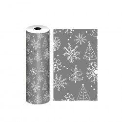 Bobine Papel Embrulho Celuloso Natal 4kg 62cm Prateado