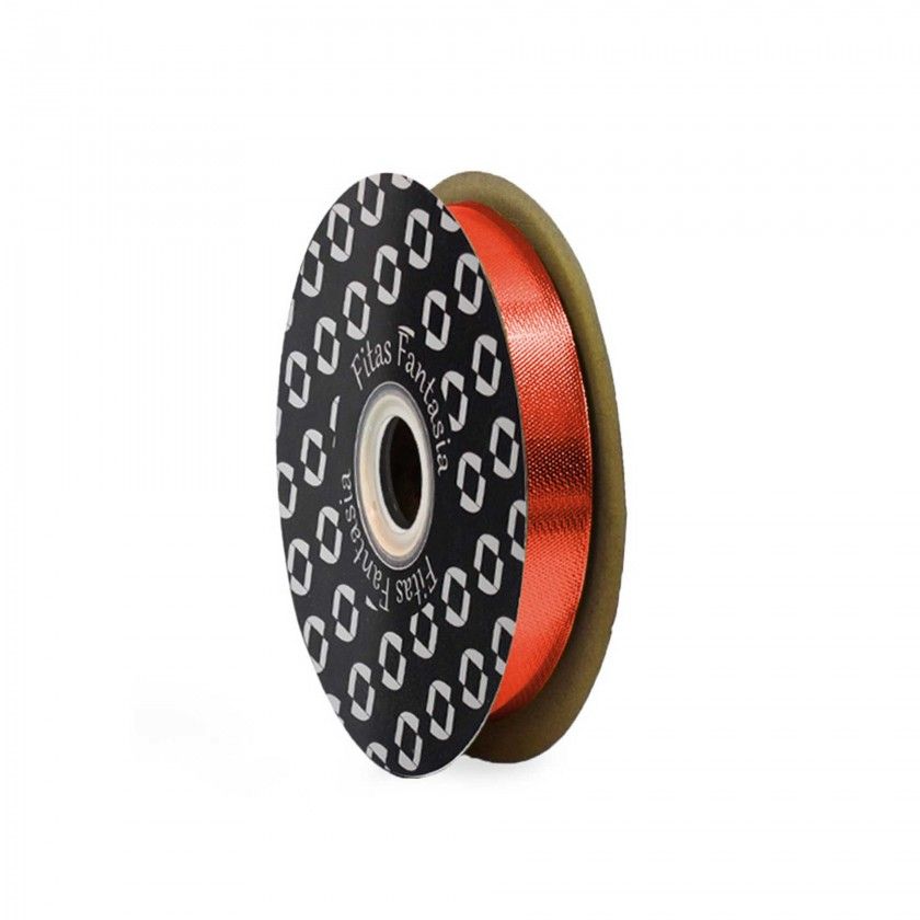 Rolo Fita Embrulho Martelado 18mm 100m Metal Vermelho