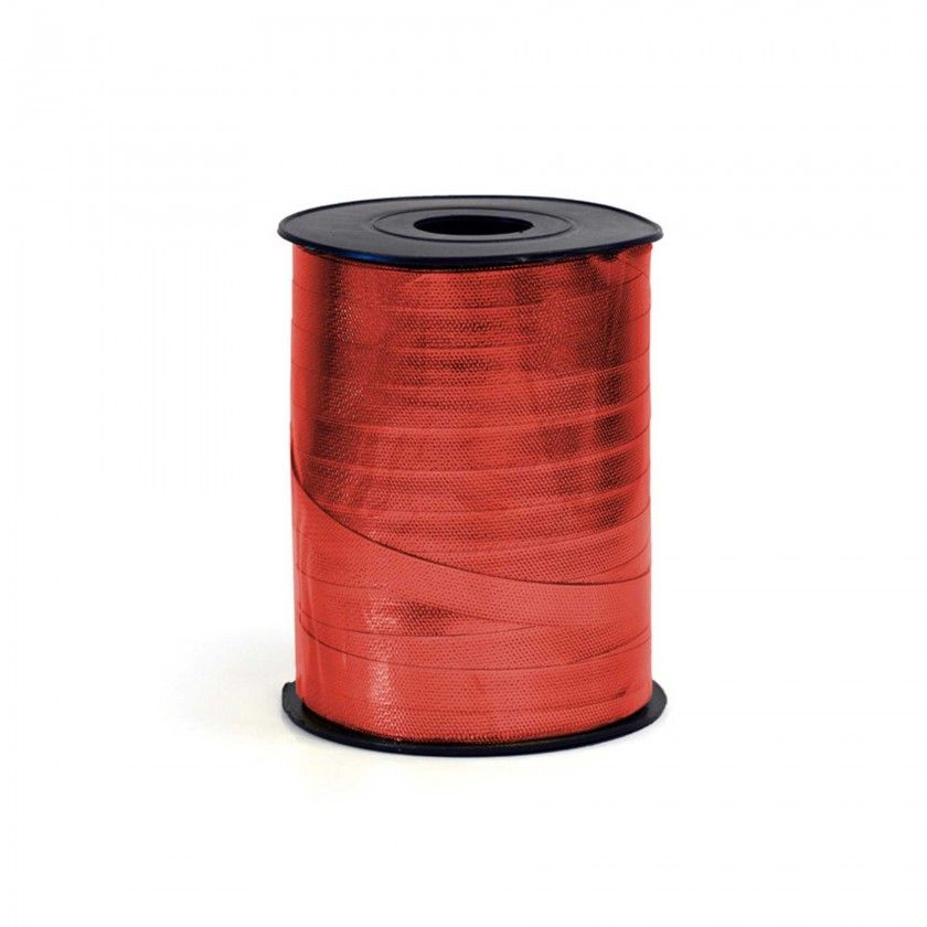 Rolo Fita Embrulho Martelado 10mm 250m Metal Vermelho