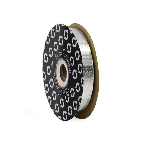 Rolo Fita Embrulho Martelado 18mm 100m Metal Prateado - Image product