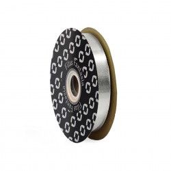 Rolo Fita Embrulho Martelado 18mm 100m Metal Prateado