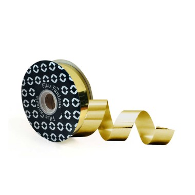 Rolo Fita Embrulho 32mm 100m Metal Dourado