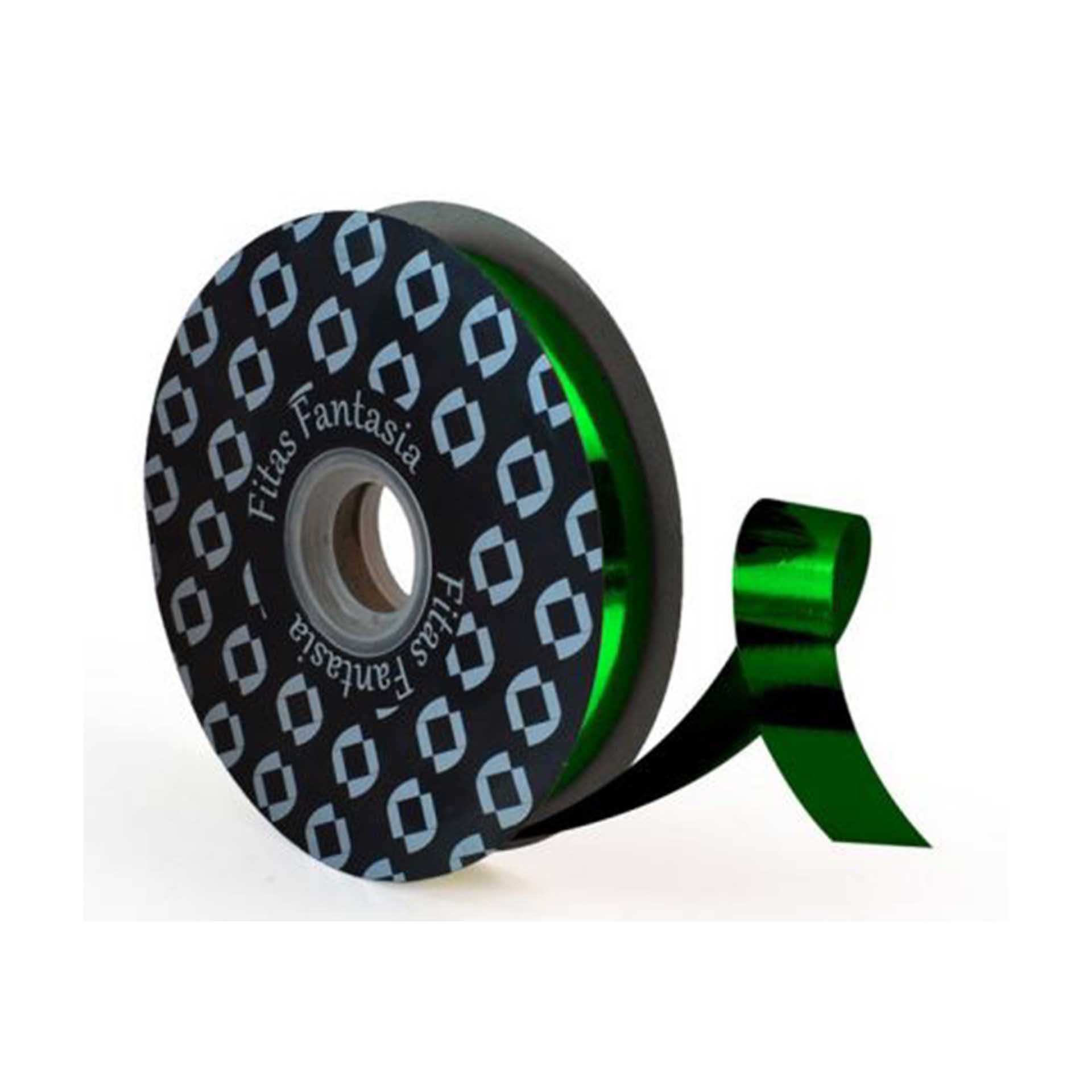 Rolo Fita Embrulho 18mm 100m Metal Verde