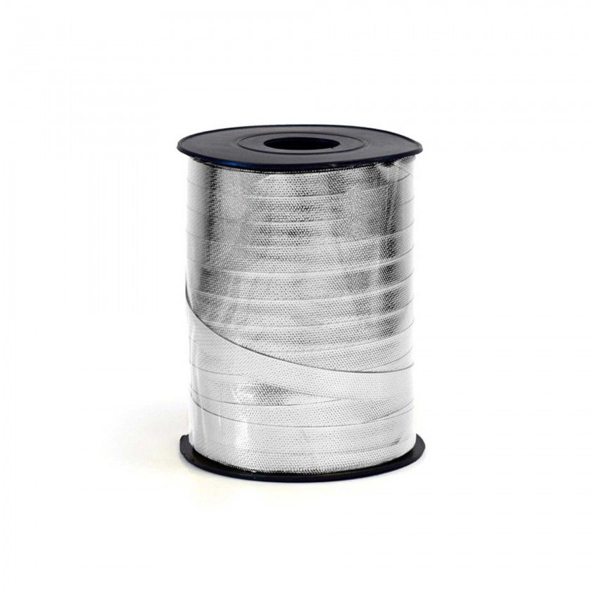 Rolo Fita Embrulho Martelado 10mm 250m Metal Prateado
