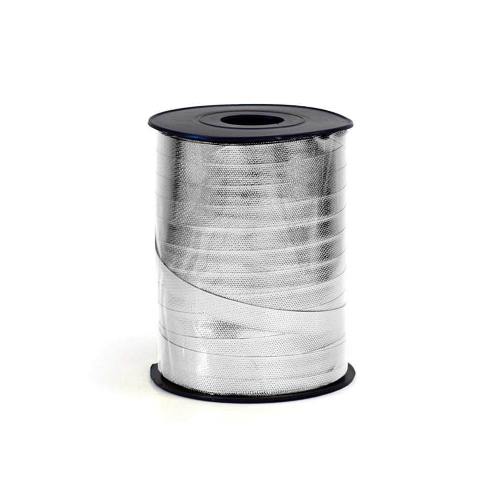 Rolo Fita Embrulho Martelado 10mm 250m Metal Prateado