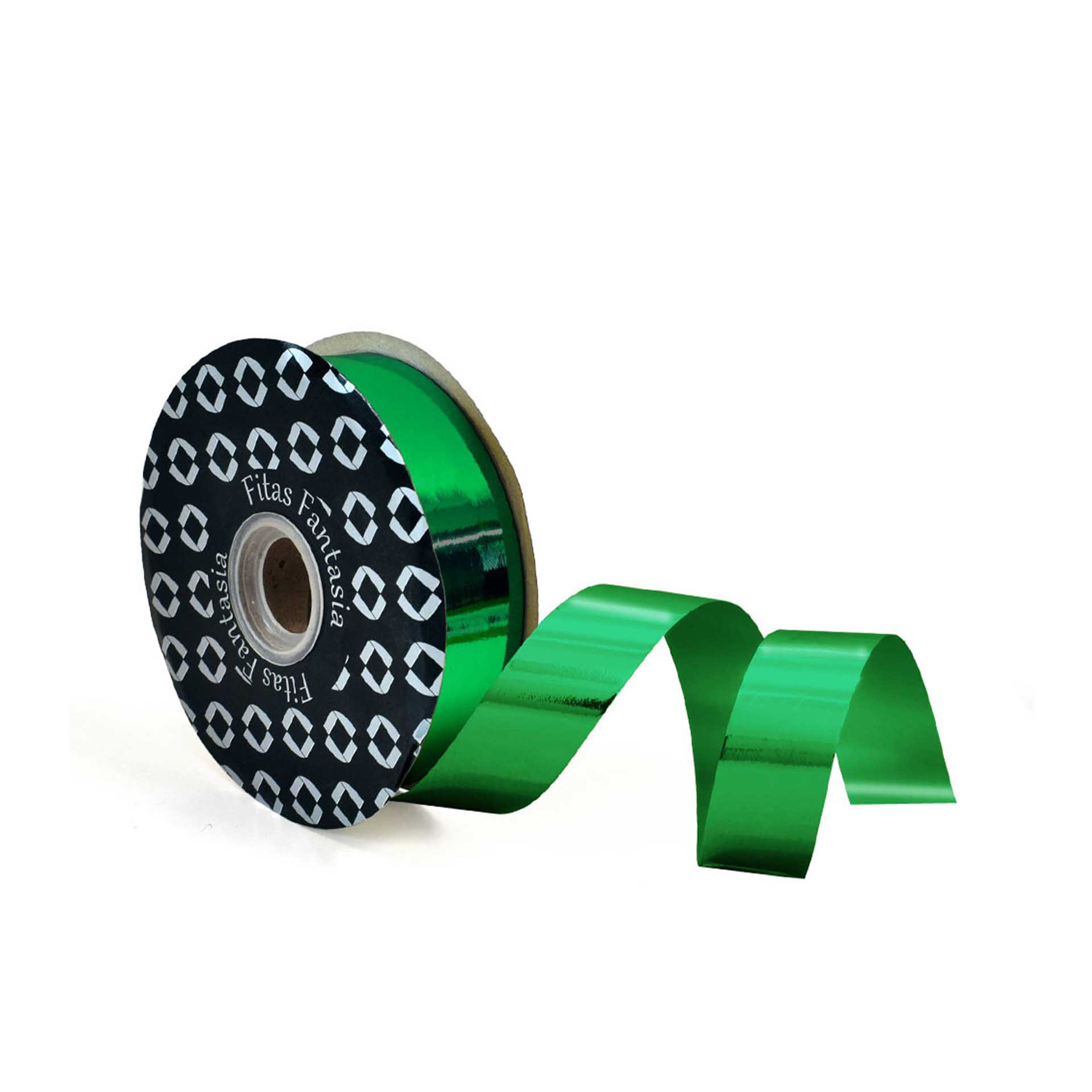 Rolo Fita Embrulho 32mm 100m Metal Verde