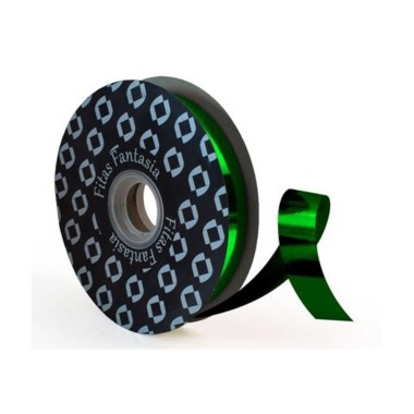 Rolo Fita Embrulho 18mm 100m Metal Verde