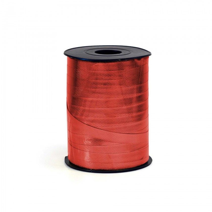 Rolo Fita Embrulho 10mm 250m Metal Vermelho