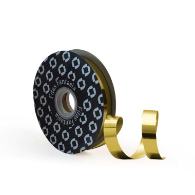 Rolo Fita Embrulho Metal Dourado 18mm 100m