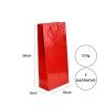 Saco Papel 2 Garrafas Asa Cordão 18X9X39cm Xadrez Vermelho Saco Papel 2 Garrafas Asa Cordão 18X9X39cm Xadrez Vermelho