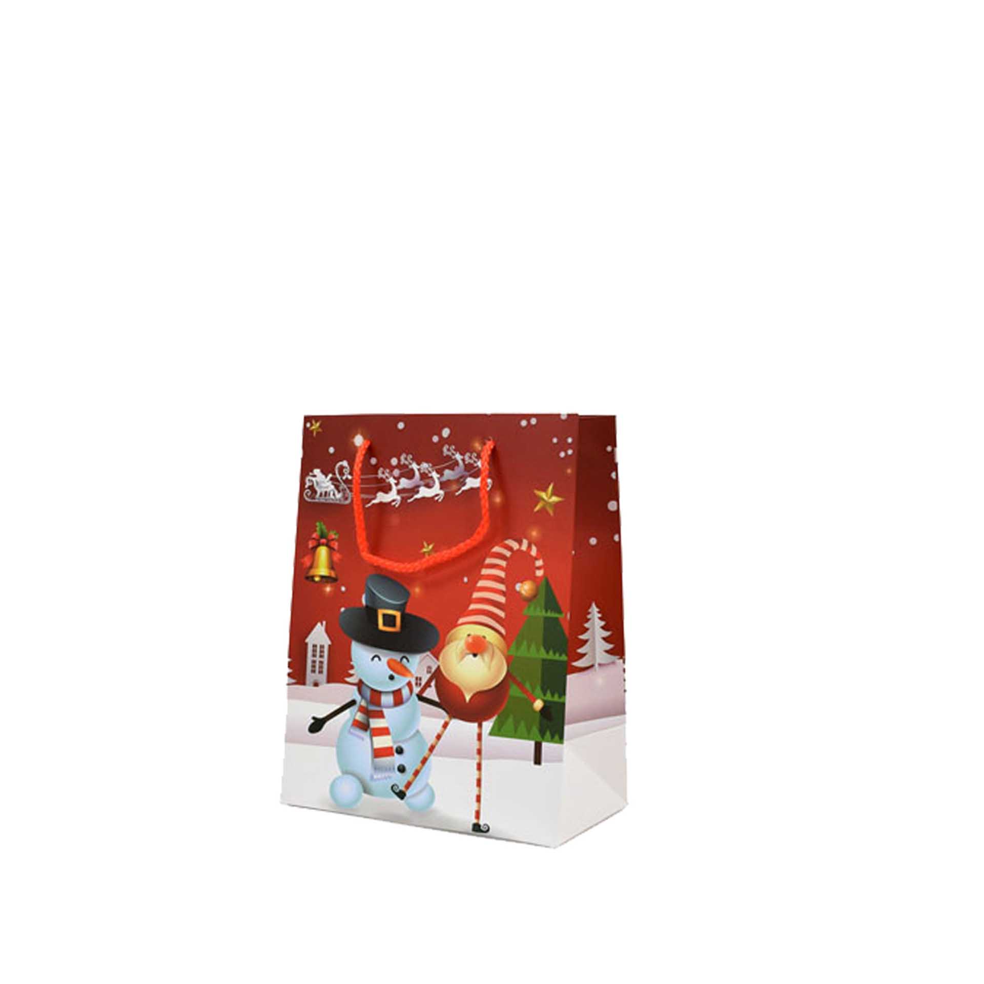 Saco Papel Natal Boneco Neve