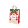 Saco Papel Asa Retorcida Natal Feliz Natal 18X8X24cm Saco Papel Asa Retorcida Natal Feliz Natal 18X8X24cm