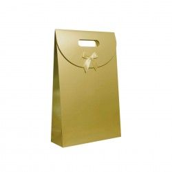 Saco Papel Lux Dourado 26X9X40cm